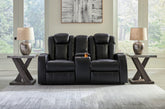 Tampa Furniture Outlet Lutz - Ashley Furniture - Caveman Den Living Room - PWR REC Loveseat/CON/ADJ HDRST / Midnight - 9070318