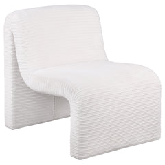 Tampa Furniture Outlet - Coaster - Drayton Upholstered Curved Armless Accent Chair Ivory - 907525