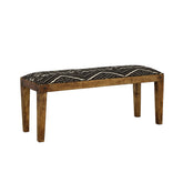 Tampa Furniture Outlet - Coaster - Lamont Fabric Upholstered Accent Bench Black and Natural - 910177