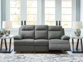 Tampa Furniture Outlet Lutz - Ashley Furniture - Side-Swipe Living Room - REC Sofa w/Drop Down Table / Charcoal - PC9140689