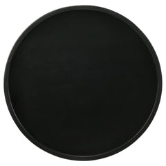 Ixia Round Solid Mango Wood Accent Side Table Black Stain