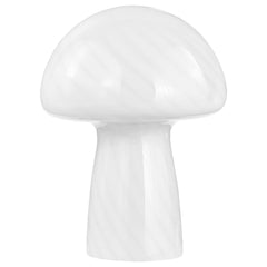 Tampa Furniture Outlet - Coaster - Kanaby Mushroom Shaped Glass Bedside Table Lamp White - 920249