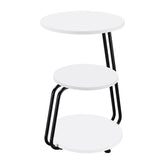 Tampa Furniture Outlet - Coaster - Hilly 3-tier Round Accent Side Table White and Black - 930071