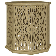 Tampa Furniture Outlet - Coaster - Torres Octagonal Solid Mango Wood Side Table Natural Brown - 931148