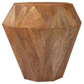 Tampa Furniture Outlet - Coaster - Jacinto Octagonal Solid Mango Wood Side Table Natural Brown - 931158