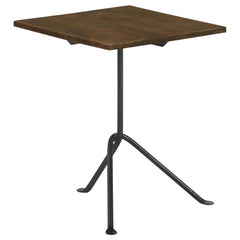 Tampa Furniture Outlet - Coaster - Heitor Square Wood Top Accent Side Table Dark Brown - 931206