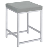 Tampa Furniture Outlet - Coaster - Umbridge Upholstered Square Padded Cushion Vanity Stool - 935933
