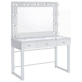 Tampa Furniture Outlet - Coaster - Umbridge 3-drawer Vanity Set with Lighting Chrome and White - 935934