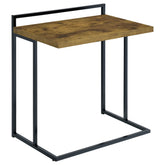Tampa Furniture Outlet - Coaster - Dani Rectangular C-Shaped Sofa Side Table Rustic Nutmeg - 936122