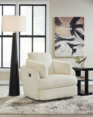 Tampa Furniture Outlet Lutz - Ashley Furniture - Tie-Breaker Living Room - Swivel Glider Recliner / Ivory - 9490261