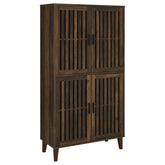 Tampa Furniture Outlet - Coaster - Elouise 4-door Engineered Wood Tall Accent Cabinet Dark Pine - 950335