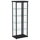 Tampa Furniture Outlet - Coaster - Aero 4-shelf Display Curio Cabinet with LED Lighting Black - 950400