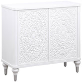 Tampa Furniture Outlet - Coaster - Cardella 2-door Mandala Accent Cabinet Distressed White - 950411