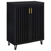 Tampa Furniture Outlet - Coaster - Brixton 2-door Entryway Shoe Storage Cabinets Black - 950422