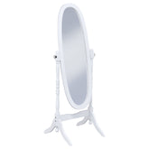 Tampa Furniture Outlet - Coaster - Foyet Wood Adjustable Full Length Cheval Mirror White - 950802
