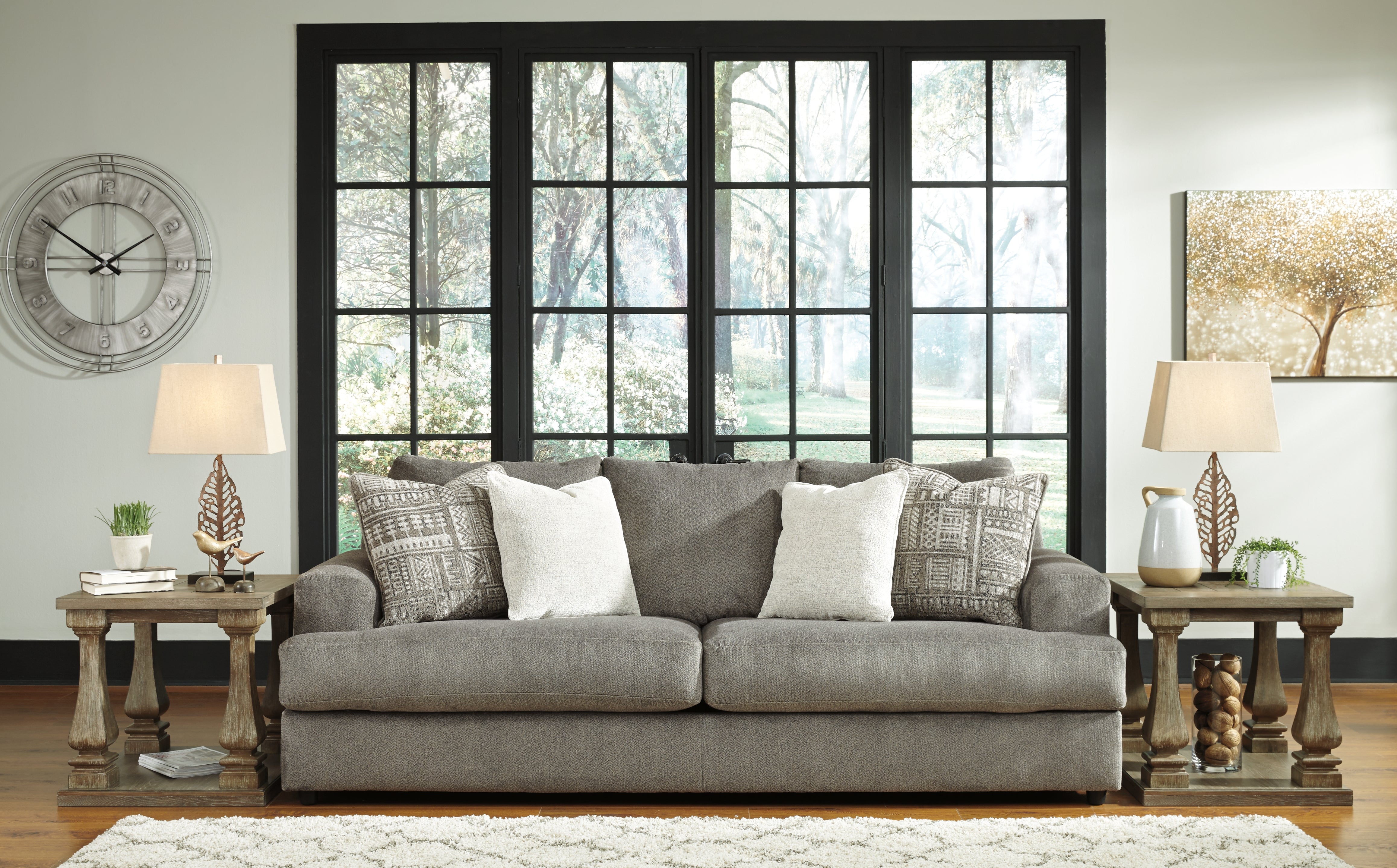 Tampa Furniture Outlet Lutz - Ashley Furniture - Soletren Living Room - Sofa / Ash - 9510338