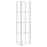 Tampa Furniture Outlet - Coaster - Bellatrix 3-shelf Clear Glass Curio Cabinet White - 951072
