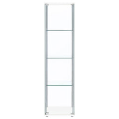 Bellatrix 3-shelf Clear Glass Curio Cabinet White