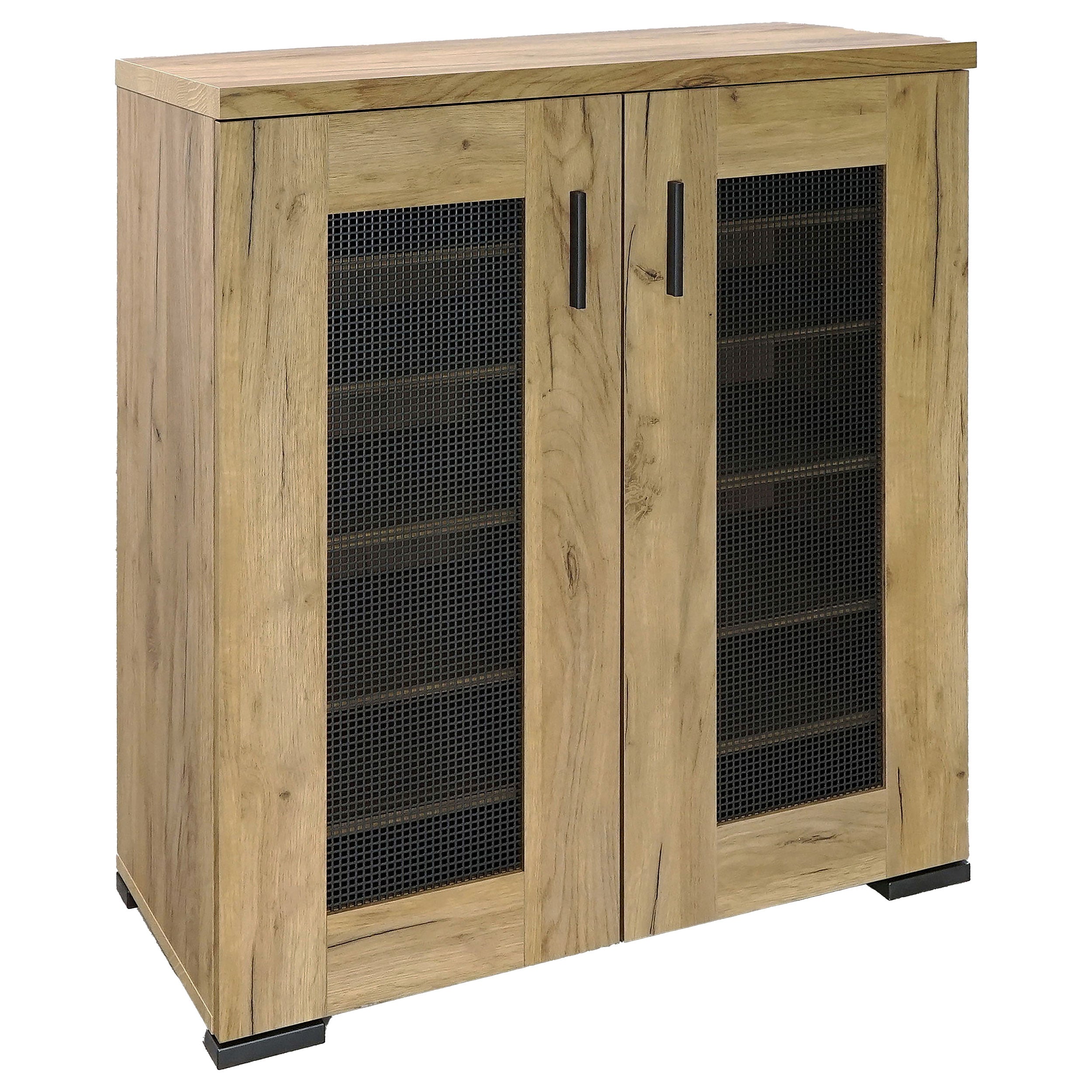 Tampa Furniture Outlet - Coaster - Bristol 6-shelf Engineered Wood Shoe Cabinet Golden Oak - 951107