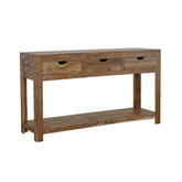 Tampa Furniture Outlet - Coaster - Esther 3-drawer Wood Console Table Natural Sheesham - 952853