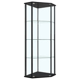 Tampa Furniture Outlet - Coaster - Zenobia 4-shelf Curio Cabinet Display Case Black - 953234