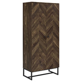 Tampa Furniture Outlet - Coaster - Carolyn 2-door Engineered Wood Accent Cabinet Rustic Oak - 959640