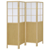 Tampa Furniture Outlet - Coaster - Edwards 4-Panel Room Divider Folding Shoji Screen Natural - 960123