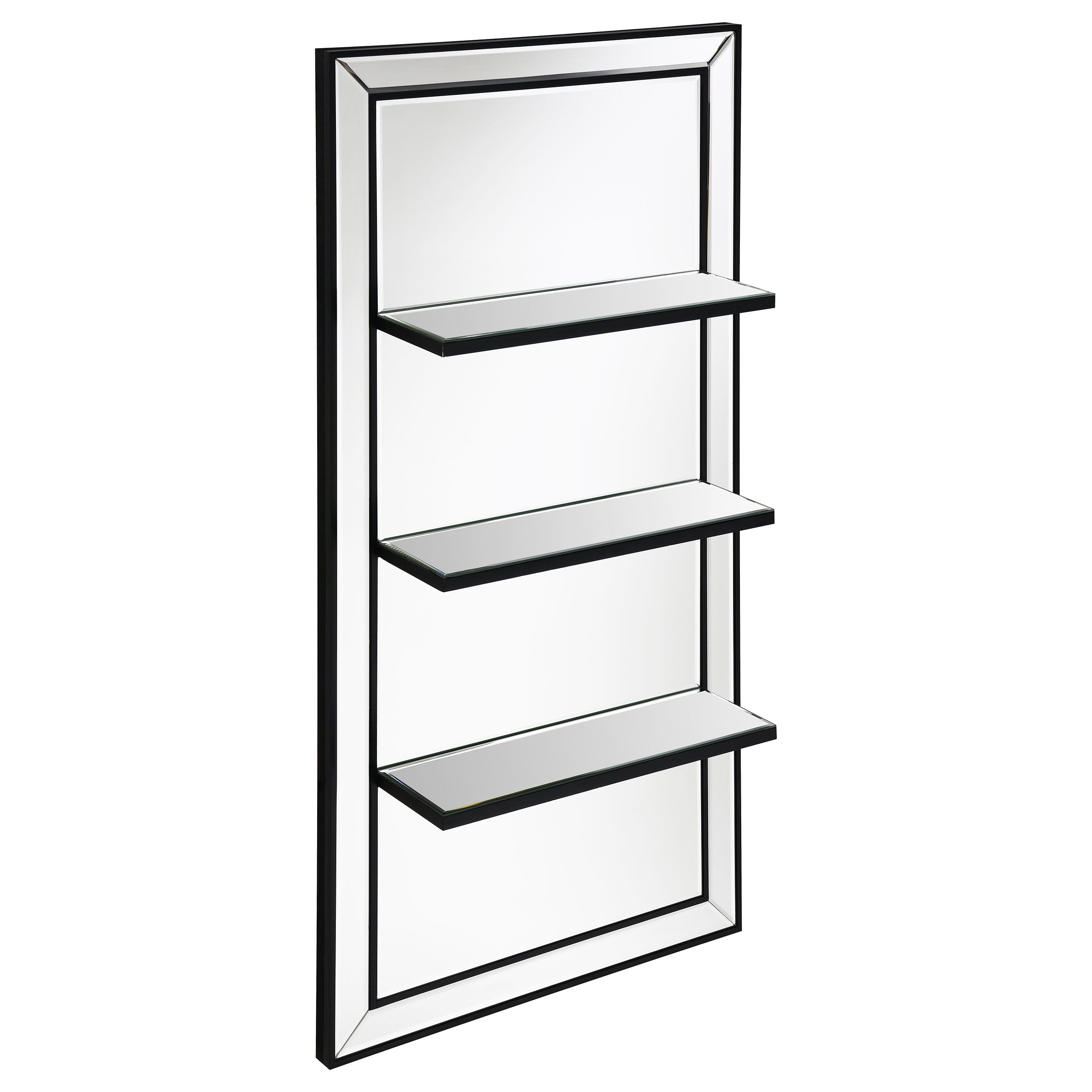 Tampa Furniture Outlet - Coaster - Oriel 24 x 47 Inch Rectangular 3-Shelf Wall Mirror Silver - 961631