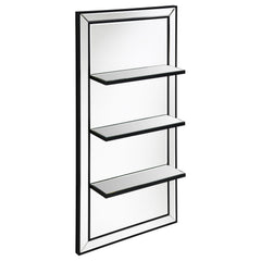 Tampa Furniture Outlet - Coaster - Oriel 24 x 47 Inch Rectangular 3-Shelf Wall Mirror Silver - 961631