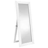 Tampa Furniture Outlet - Coaster - Cadence Tempered Glass Full Length Mirror White High Gloss - 961656