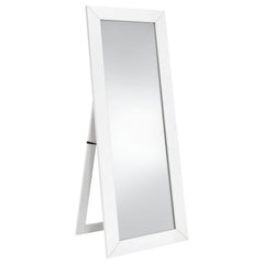 Tampa Furniture Outlet - Coaster - Cadence Tempered Glass Full Length Mirror White High Gloss - 961656