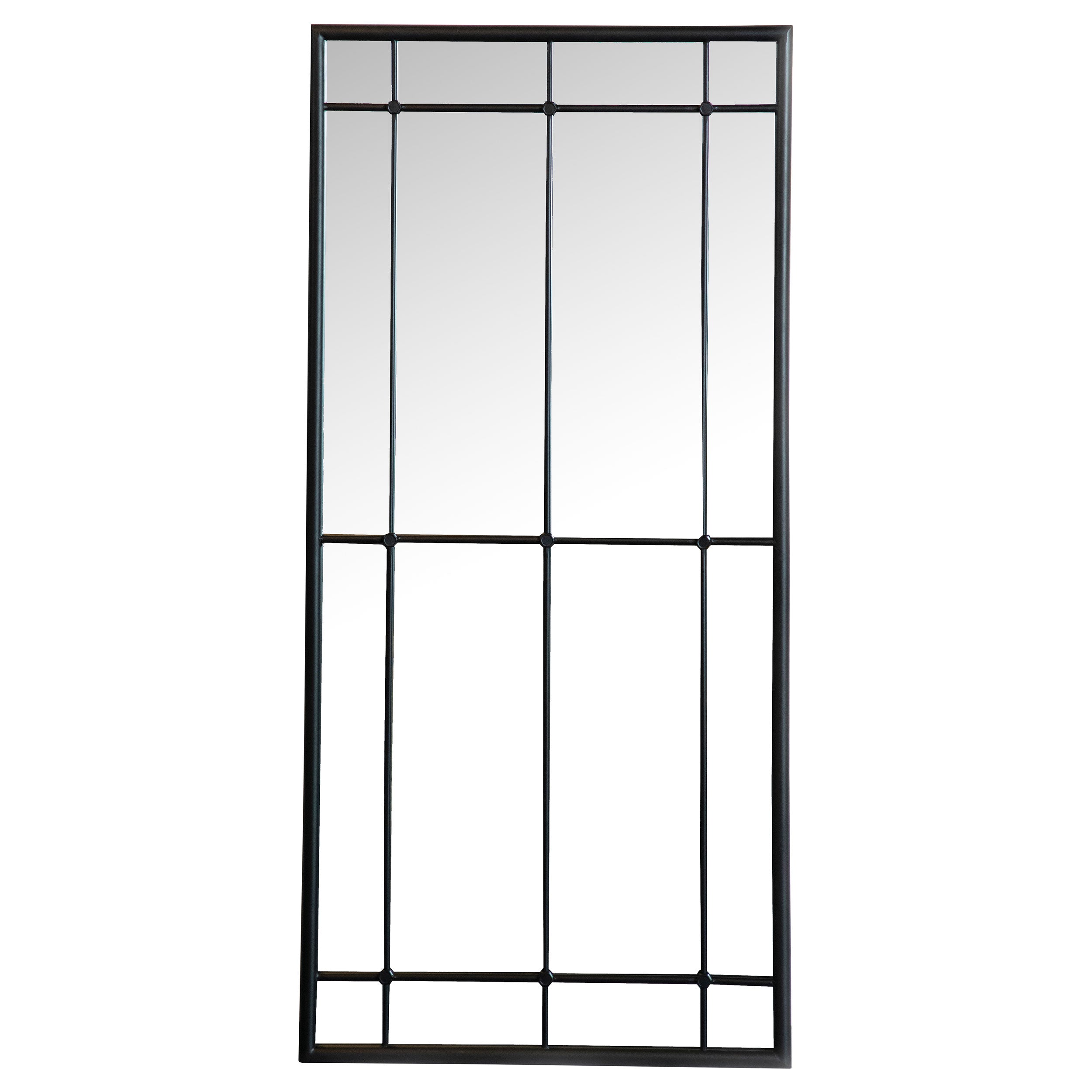 Tampa Furniture Outlet - Coaster - Annetta 24 x 52 Inch Window Pane Wall Mirror Black - 962913