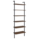 Tampa Furniture Outlet - Coaster - Owens 96-inch 6-shelf Wall Bookshelf Walnut - 980072