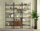 Tampa Furniture Outlet - Coaster - Owens 3-piece 96-inch Wall Mounted Bookshelf Set Walnut - 980074-S3