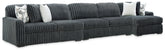 Tampa Furniture Outlet Lutz - Ashley Furniture - Midnight-Madness 3-Piece Sectional with Chaise - 3-Piece Sectional with Chaise - 98105S28