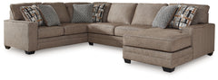 Tampa Furniture Outlet Lutz - Ashley Furniture - Cannonbrook Sectional - LAF 3-Piece Sectional with Chaise / Nutmeg - 98201S2