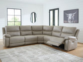 Tampa Furniture Outlet Lutz - Ashley Furniture - Narwhal Place Sectional - 5-Piece Power Reclining Sectional / Pebble - PC99201S8