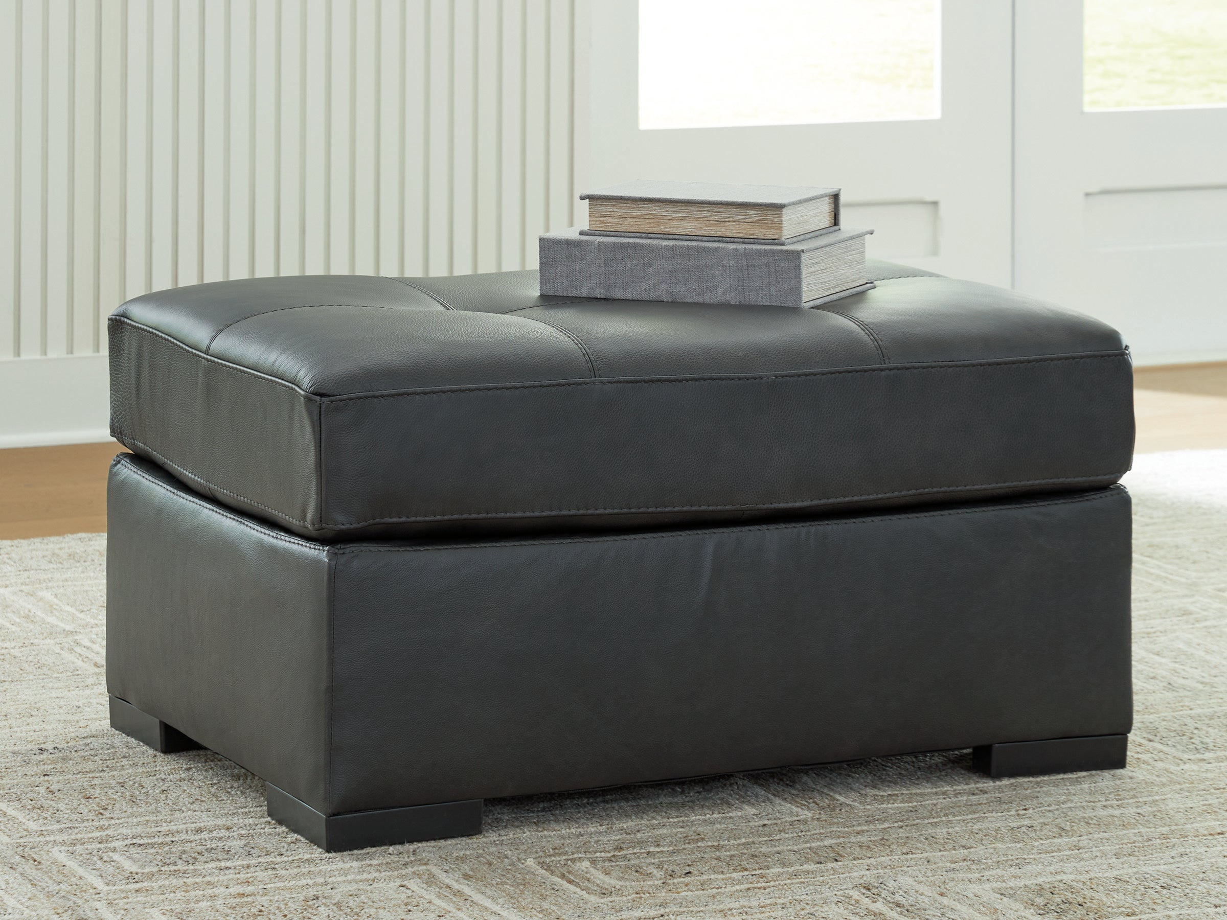 Tampa Furniture Outlet Lutz - Ashley Furniture - Brindley Pier Living Room - Oversized Accent Ottoman / Fog - 9950308