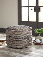 Tampa Furniture Outlet Lutz - Ashley Furniture - Absalom Pouf - Pouf / Denim - A1000550