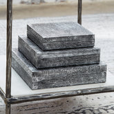 Tampa Furniture Outlet Lutz - Ashley Furniture - Keldy Box (Set of 3) - Box Set (3/CN) / Antique Pewter Finish - A2000491
