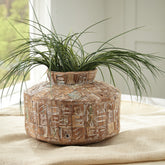 Tampa Furniture Outlet Lutz - Ashley Furniture - Meltland Vase - Vase / Natural/Black - A2000557