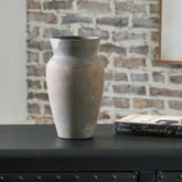 Tampa Furniture Outlet Lutz - Ashley Furniture - Brickmen Vase - Vase / Antique Gray - A2000657
