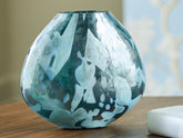 Tampa Furniture Outlet Lutz - Ashley Furniture - Cartshaw Vase - Vase / Iridescent Teal - A2000738
