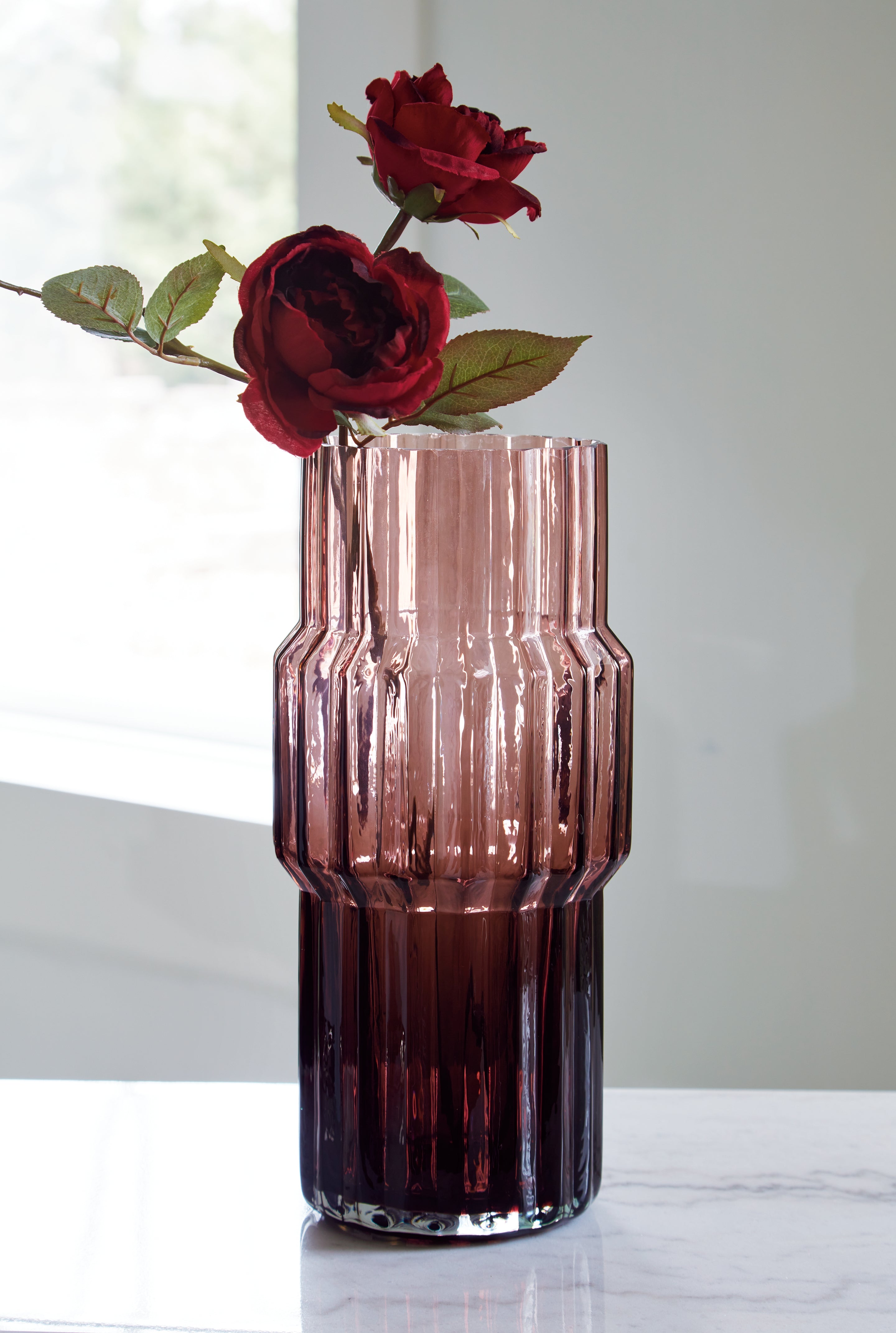 Tampa Furniture Outlet Lutz - Ashley Furniture - Dorlow Vase - Vase / Mauve - A2900025V