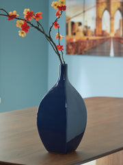 Tampa Furniture Outlet Lutz - Ashley Furniture - Abtinson Vase - Vase / Navy - A2900032