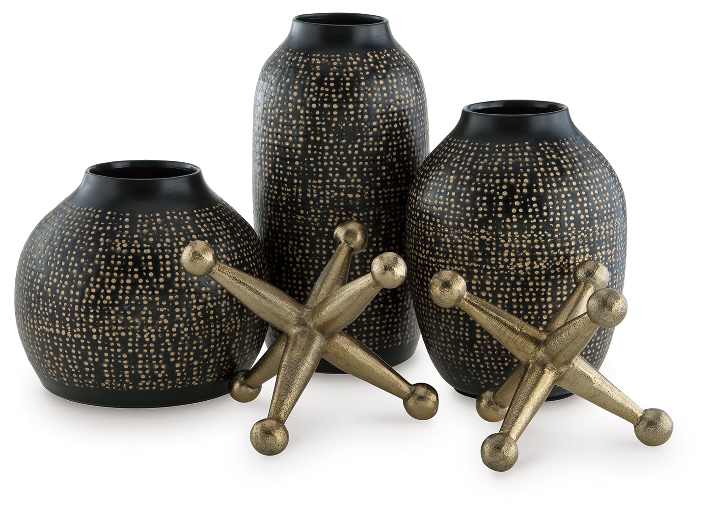 Tampa Furniture Outlet Lutz - Ashley Furniture - Vinburn Accessory Set (Set of 5) - Accessory Set (5/CN) / Black/Gold Finish - A2C00212