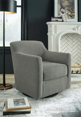 Tampa Furniture Outlet Lutz - Ashley Furniture - Bradney Swivel Accent Chair - Swivel Accent Chair / Smoke - A3000326