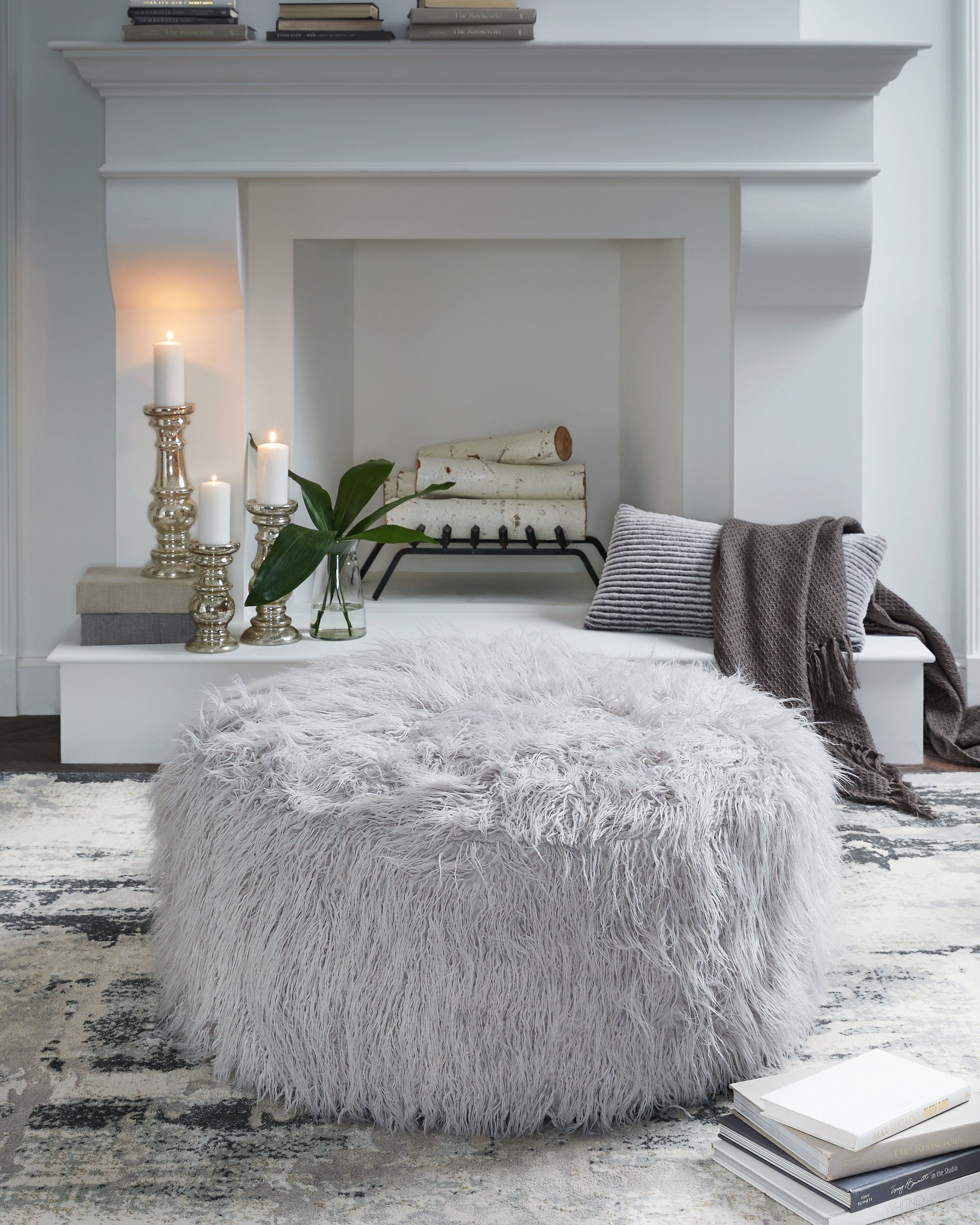 Tampa Furniture Outlet Lutz - Ashley Furniture - Galice Living Room - Oversized Accent Ottoman / Light Gray - A3000333