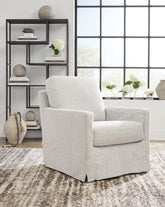 Tampa Furniture Outlet Lutz - Ashley Furniture - Nenana Next-Gen Nuvella Swivel Glider Accent Chair - Swivel Glider Accent Chair / Stone - A3000644