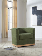 Tampa Furniture Outlet Lutz - Ashley Furniture - Jersonlow Swivel Accent Chair - Swivel Accent Chair / Forest Green - A3000696